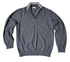Grey Ermenegildo Zegna 1/4 zip sweater - L (52)