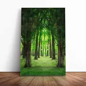 Immagine con cornice Foresta Verde Alberi Paesaggio Tela Arte da Paesaggio Arte da Paesaggio - Foto 1 di 7