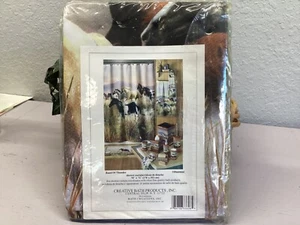 Horses “Band Of Thunder” Fabric Shower Curtain Hautman Brothers Cabin Lodge NEW - Picture 1 of 3