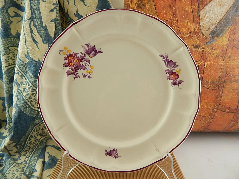 ANTICO PIATTO SOCIETA' CERAMICA ITALIANA LAVENO VERBANUM STONE DECORI VIOLA  - Immagine 1 di 4