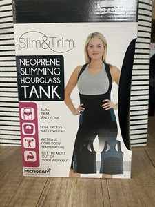 Reloj de arena adelgazante de neopreno delgado y recortado GRANDE atuendo de entrenamiento NEGRO Y AZUL - Imagen 1 de 1