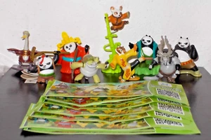 KUNG FU PANDA 3 JUEGO COMPLETO DE 9 FIGURAS CON TODOS LOS PAPELES KINDER SORPRESA 2015 - Imagen 1 de 1