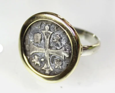 ANILLO PLATA ESTERLINA .925 MONEDA NAUFRAGIO BARCO PIRATA COLONIAL ESPAÑA ATOCHA #7 gratis Foto 1 de 4