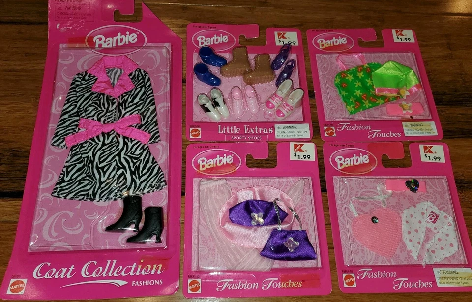 RARE Barbie Doll Fashion Touches Cloths Set From Mattel 1998 T1227