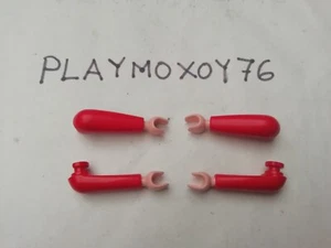 PLAYMOBIL. LOTE DE 4 BRAZOS DE MANGA ROJA. - Imagen 1 de 1