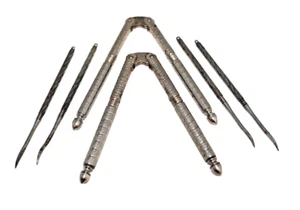 HMQ Nutcracker Jointed Tools Lot of 2 Squeeze Tools and Four Picks Nice Set - Picture 1 of 4