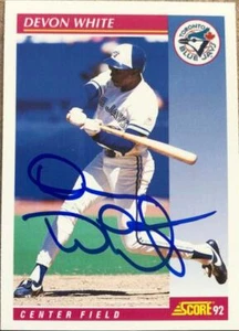 Devon White Autographed 1992 Score #198 - Picture 1 of 1