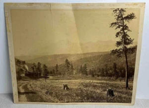 WILLIAM HENRY JACKSON Mammoth Cabinet Train Photo PIKES PEAK COLORADO RAILWAY - Picture 1 of 12