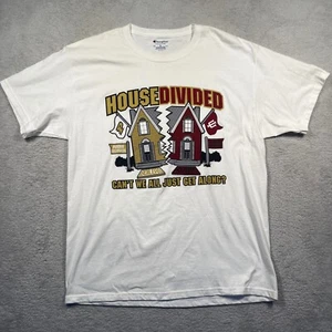 T-shirt maglietta Champion House Divided Purdue Boilermakers Indiana Hoosiers L nuova senza etichette - Foto 1 di 5
