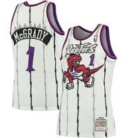 Toronto Raptors Tracy McGrady Mitchell Ness White Hardwood Classic Jersey Small