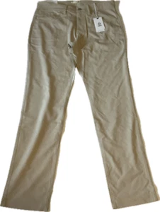 Tasc Motion Pants Mens Size 33X32 Tan Tailored Stretch Lightweight Performance - Picture 1 of 19