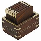 Wooden Drink Coasters Wood Table Coaster Set Of 6 For Tea Cups Coffee Mugs