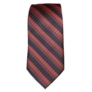 Pierre Cardin schmale grafische schwarz & rot getönte gestreifte Krawatte neu ohne Etikett - Bild 1 von 4