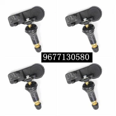 Sensor de presión de neumáticos 433MHZ para Citroen C4 Peugeot 3008 TPMS 9677130580 4 piezas Foto 1 de 4