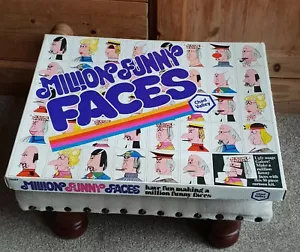 1970s Chad Valley Million Funny Faces 50 Pce Cartoon Kit Vintage Game Complete - Picture 1 of 11