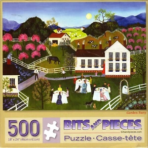 Brocas y piezas - Rompecabezas de 500 piezas Garden Party - Linda Nelson Stocks - Imagen 1 de 1