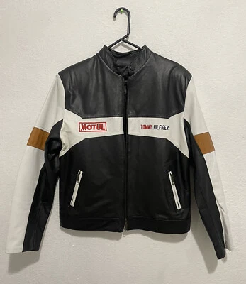 Chaqueta de Cuero Tommy Hilfiger-Honda X Tommy-Talla 38-RARA-Excelente Estado Foto 1 de 3