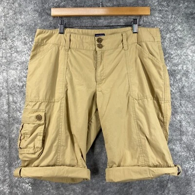 Pantalones Cortos Patagonia Mujer 14 Grandes Tostado Caqui Algodón Orgánico Carga Campamento Caminata Crucero Foto 1 de 4