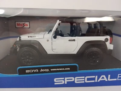 Maisto Jeep Wrangler white 2014 1/18 31610 - Immagine 1 di 2