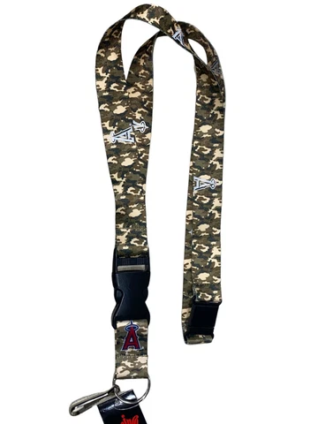 Anaheim Angels MLB Camo Camouflage Lanyard Keychain Badge Ticket Holder Cover
