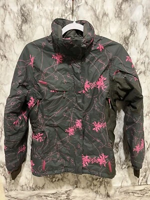 Salomon Clima Pro waterproof insulated Ski Snow jacket Women’s Size S Black Pink - Image 1 of 4