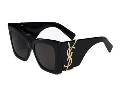 Saint Laurent SL M119 BLAZE-001 Black Gold YSL LOGO Cat Eye AUTHENTIC Sunglasses - Image 1 of 4