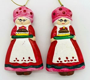 Matching VINTAGE CHRISTMAS Mrs. Claus Colorful Christmas Ornaments - Picture 1 of 3