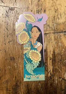 Vtg 1995 POCAHONTAS & FLIT IN SUNFLOWERS Walt Disney Bird RARE BOOKMARK 90s! - Picture 1 of 3