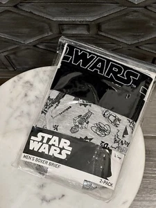 STAR WARS Mens Boxer Briefs Darth Vader Underwear Snug Fit 2PK Size M 32-34” - Picture 1 of 3