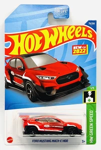 "Mattel Hot Wheels 73/250 ""Green Speed"" 1/5 ""Ford Mustang Mach-E 1400 en rojo sin usar! - Imagen 1 de 3