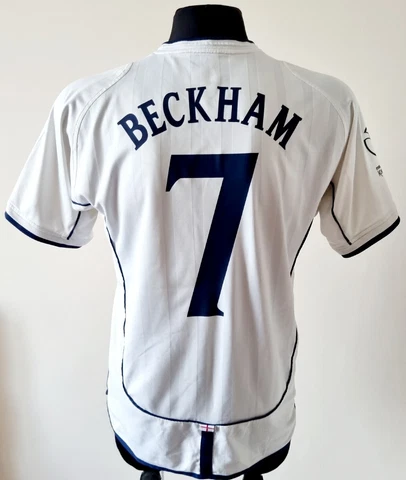 England 2001 - 2003 Home football Umbro shirt #7 Beckham size M Cover