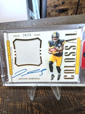 Encased 2018 Panini National Treasures - Patch Autograph  Jaylen Samuels /25 - Image 1 of 2
