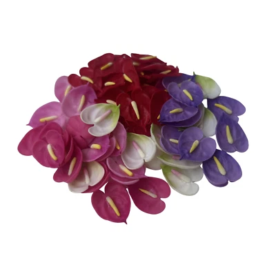 60 PCS Anthurium Mixed Color Clay Beads (2 cm) for Jewelry Making Craft Supplies - Image 1 of 4