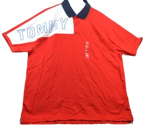 Polo deportivo Tommy Hilfiger talla XL para hombre rojo manga corta cuello informal NUEVO - Imagen 1 de 7