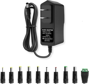 9V DC Power Supply 1A AC Adapter, 100-240V 50/60Hz to 9 Volts 1Amp Transformer, - Picture 1 of 12