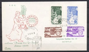 TÜRKIIJE - TÜRKEI 1954 - FDC BEYOGLU 8-8-54 - AVRUPA KONSEYI 1949-1954       Ve9 - Imagen 1 de 2