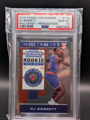 Boleto de temporada 2019 Contenders Premium Photo Variation RJ Barrett RC PSA 10 POP 2 Foto 1 de 2
