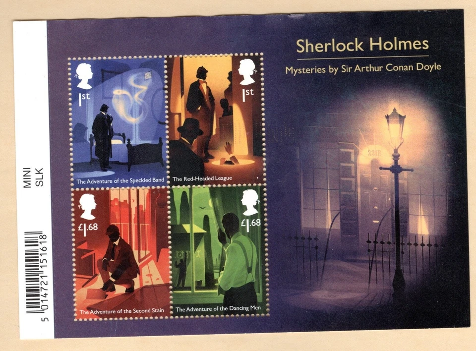 UK 2020 Sc #4018  Sherlock Holmes Mystery Stories, Sheet of 4 Stamps - Image 1 of 1
