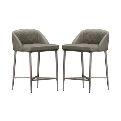 Furniture Phoenix Counter Height Stool (Set of 2), Gray - Image 1 of 4