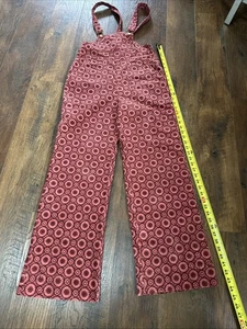 Anthropologie Pilcro Relaxed Floral Corduroy Overalls Size 27 - Picture 1 of 9