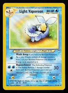 Pokémon Karte Light Vaporeon 52/105 Uncommon Neo Destiny - Bild 1 von 2