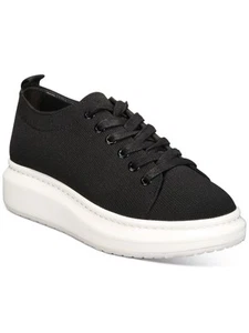 INC Womens Black 1/2" Platform Gardin Round Toe Wedge Athletic Sneakers 8 M - Picture 1 of 8