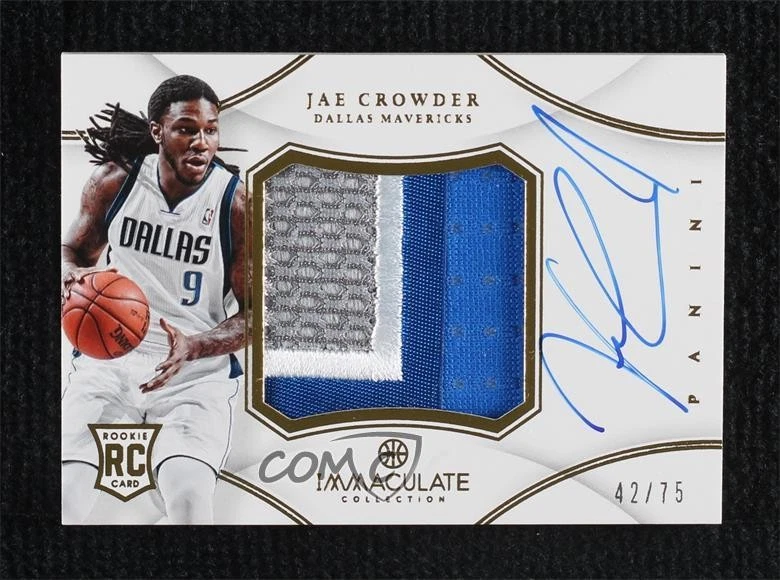 2012-13 Immaculate Premium Signatures /75 Jae Crowder RPA Rookie Patch Auto RC - Image 1 of 2