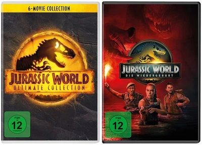 Jurassic Park/World 7-Filme-Set (Die Wiedergeburt) # DVD-SET-NEU