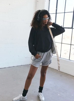 NUEVO CON ETIQUETAS Free People FP Movement For The Win Pullover Slouchy Crew Sudadera $98 L Foto 1 de 4