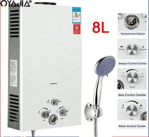 8L-18L Propane Gas Tankless Instant LPG Hot Water Heater Boiler With Shower Kit - Picture 1 of 33