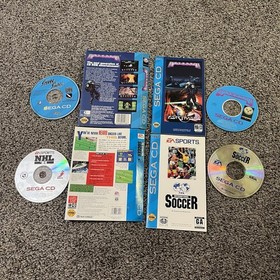 Lot Of 4 Sega CD 2 DISC ONLY Games (Microcosm, Sewer Shark, NHL 94, FIFA Soccer)