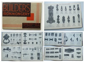 1938 Trade Catalogue BUILDERS IRONMONGERY Door Furniture ARCHIBALD KENRICK & SON - Bild 1 von 23