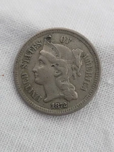 1872 Three 3 Cent Nickel - Picture 1 of 2