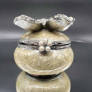 Jay Strongwater Dogwood Flower Cream Enamel W/Swarovski Crystal Rhinestones - Picture 1 of 13